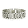 High Grade zircon Claras Iced out 18k Silver Bracelet