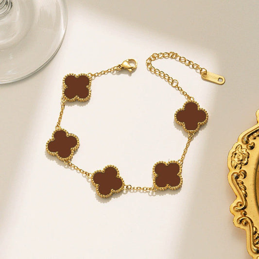 ✨Stainless steel Brown Clovie Chain Bracelet ✨