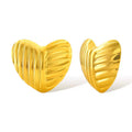 ✨Stainless steel Gold Heart stud Earrings ✨