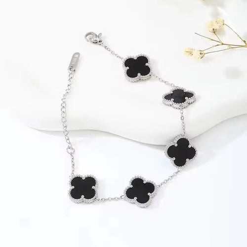 Exquisite Grey Black Clovie Bracelet ✨