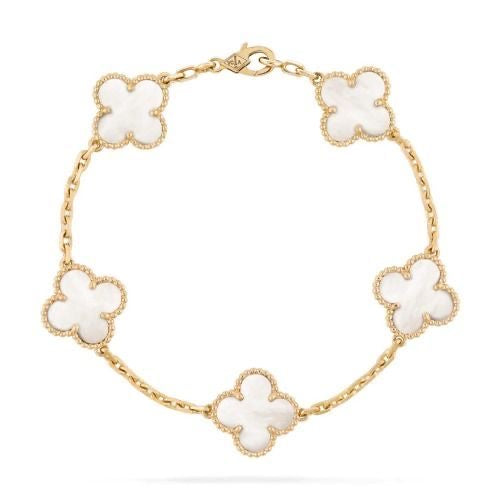 Mother of Pearl White Motif Bracelet