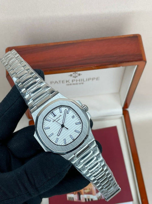 A Grade Nautilus White Dial Silver watch 🔥