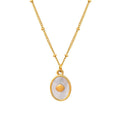 ✨Exquisite Gold White Enamel Shell Beaded Pendant ✨
