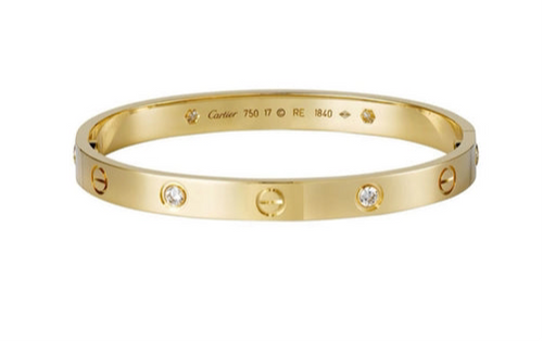 Luxe Golden crystal Love bracelet
