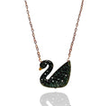 Stainless black duck pendant
