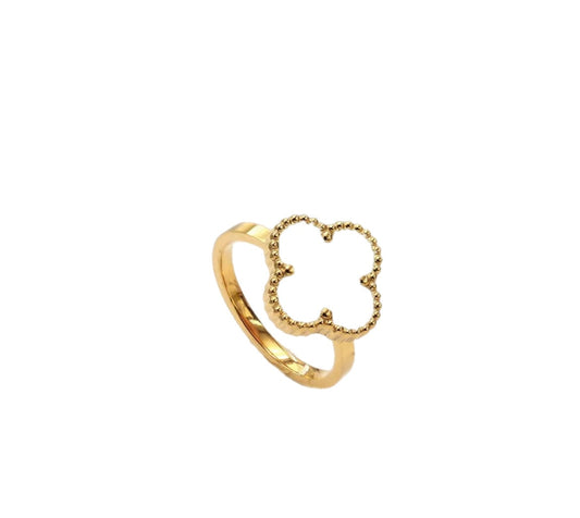 ✨Stainless steel White Clover Ring ✨