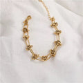 ✨Stainless steel Gold Knotted Link Chain Bracelet ✨