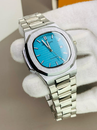 A Grade Nautilus Sapphire Dial Silver watch 🔥