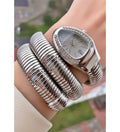✨Crystal studded SilverxSilver dial Bvlg serpenti snake  watch✨
