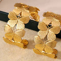 ✨ Exclusive Stainless steel Gold Chunky Adjustable Butterfly Cuff ✨
