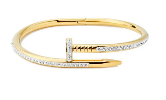 ✨Stainless Steel crystal zircon Nail bracelet✨