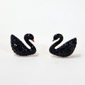 ✨Crystal black Duck stud Earrings ✨