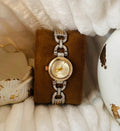 ✨Exquisite New Twisted Gold Dial GoldxSilver Strap True Worth Chain Watch ✨