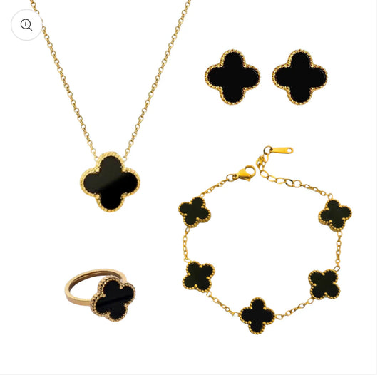 ✨Premium Stainless Steel Black clover complete set✨