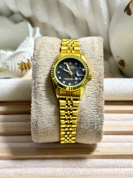 Black Braided dial golden RLX watch