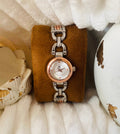 ✨Exquisite White Dial RoseGoldxSilver Strap True Worth Chain Watch ✨