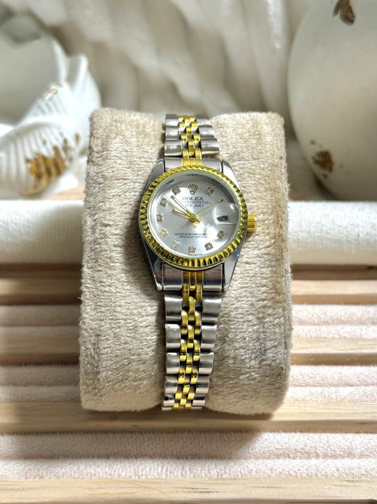 White Braided dial SilverXgold RLX watch