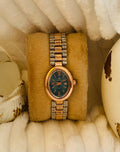 ✨Exquisite Emerald Dial RoseGoldxSilver Strap True Worth Watch ✨