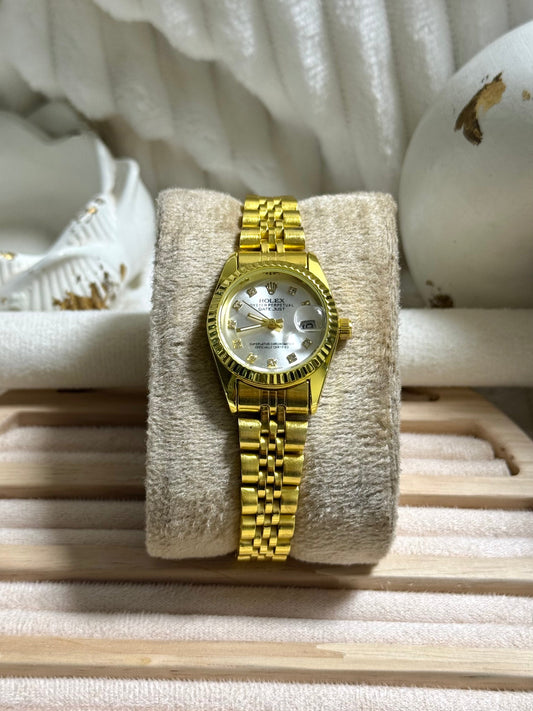 White Briaded Dial RLX watch