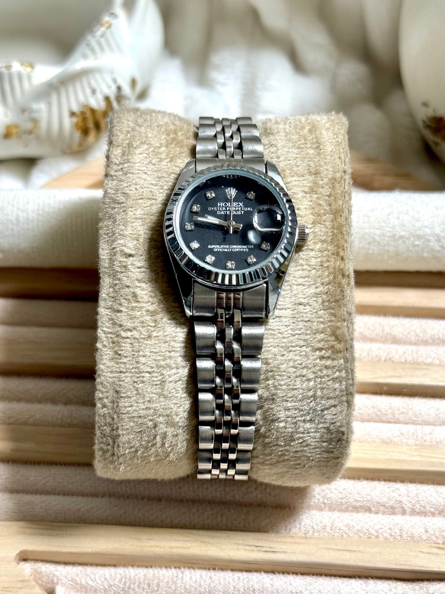 Black Braided Dial Silver RLX watch