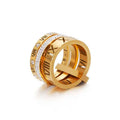 Trilogy roman stacked ring 👑