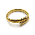 ✨Stainless steel Gold Chunky Zirconia Adjustable Cuff Bracelet ✨