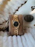 ✨Exclusive Zirconia Gold Emerald Dial Crystal Studded True worth watch ✨