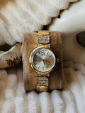✨Exclusive Zirconia Gold White Dial Crystal Studded Ck watch ✨