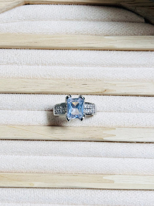 ✨Sterling Silver Moissanite Luxurious Statement Silver Adjustable Ring ✨