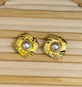 ✨Stainless steel Gold Pearl Earrings ✨