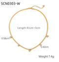 ✨Exquisite Stainless steel Gold Snake Chain Gemstone Necklace ✨.