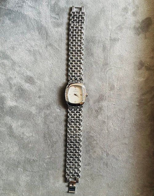 ✨Exquisite Link Chain Silver Diamantes Watch ✨