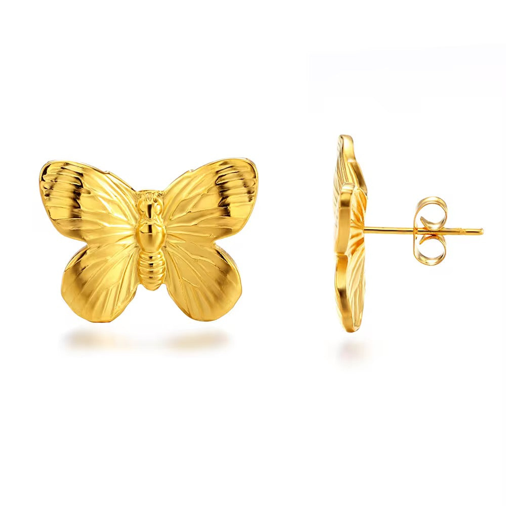 ✨Exclusive Stainless steel Gold Butterfly Pendant and tops set ✨