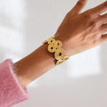 ✨ Exclusive Stainless steel Gold Chunky Adjustable Hollow Cuff ✨